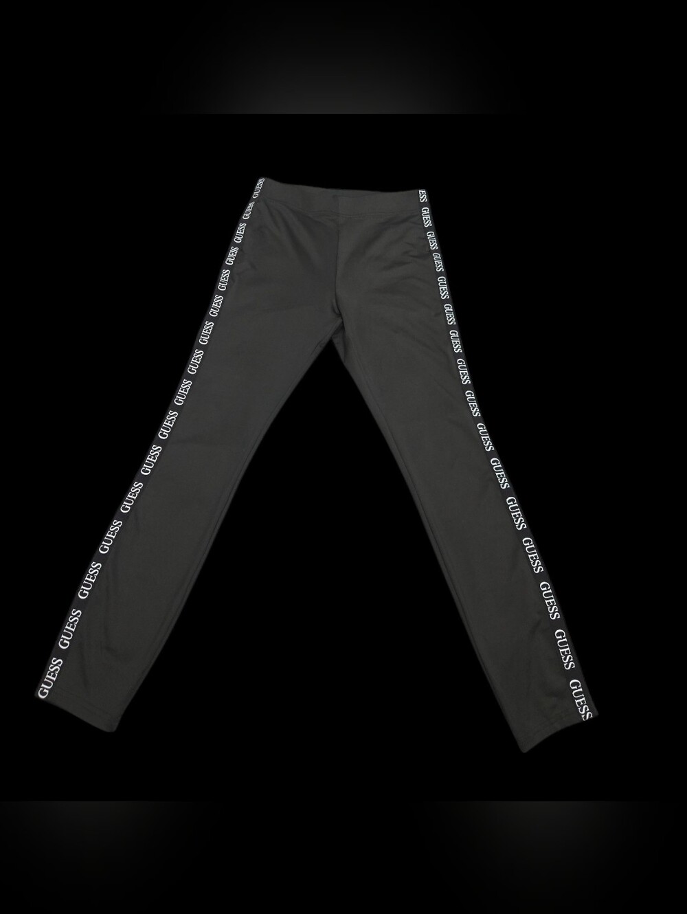 GUESS Black Logo-Strip Side Seam Leggings